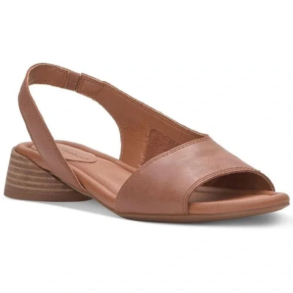 NWT Lucky Brand Rimma tan leather sandals, size 8.5 - Picture 1 of 6